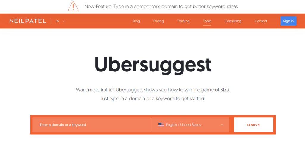  Neil Patel's Ubersuggest