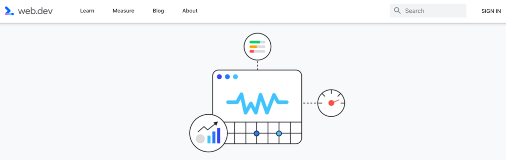 The Core Web Vitals website.