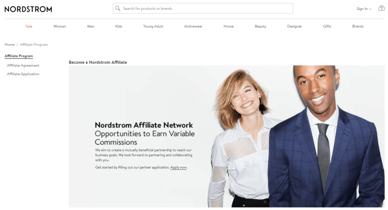 Nordstrom affiliate marketing program