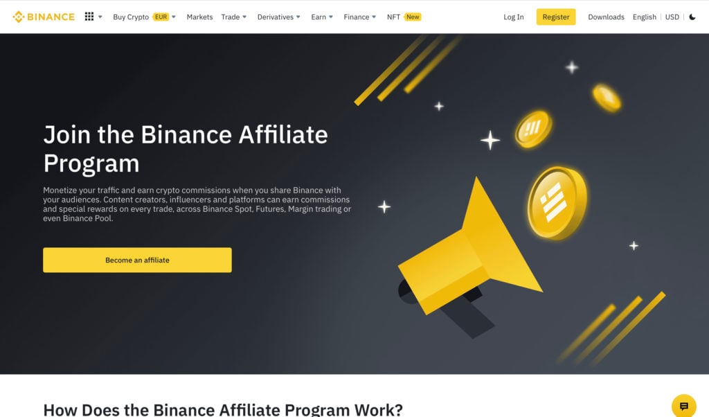 Binance is in one of the best affiliate marketing niches