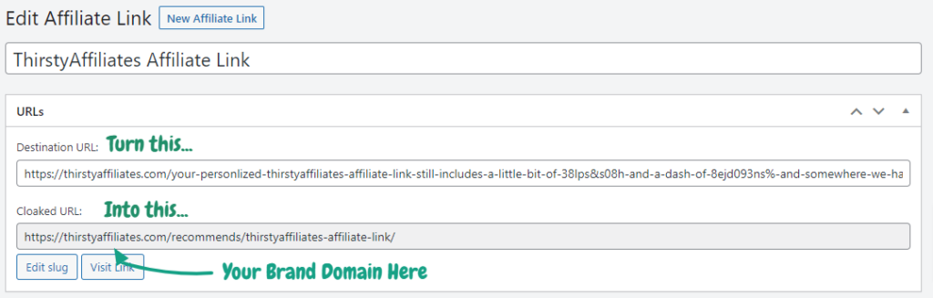 ThirstyAffiliates link cloaking example 